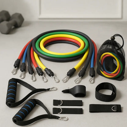 11-Piece Resistance Band Workout Set Fitness-5