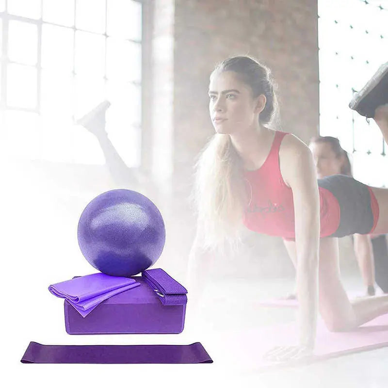 5-Piece Yoga Ball & Block Set Fitness-5