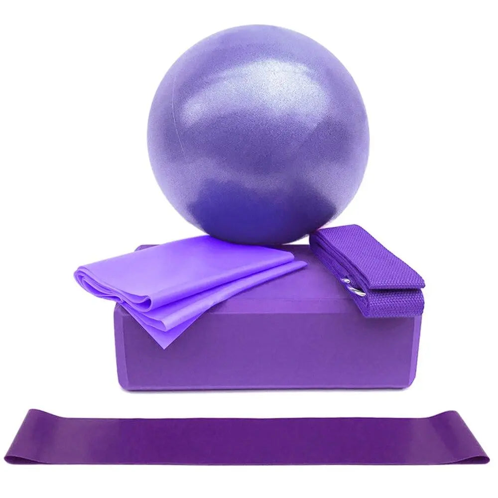 5-Piece Yoga Ball & Block Set Fitness-5