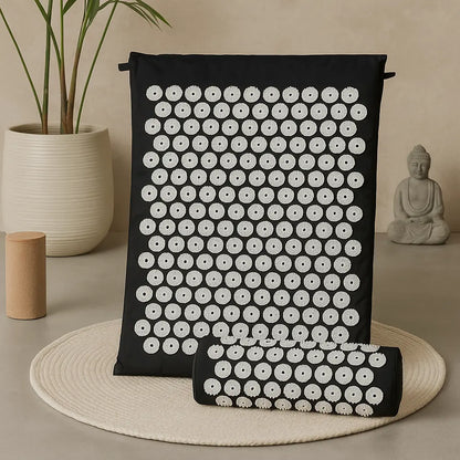 Ensemble tapis d’acupression et coussin d’acupression en points pour yoga