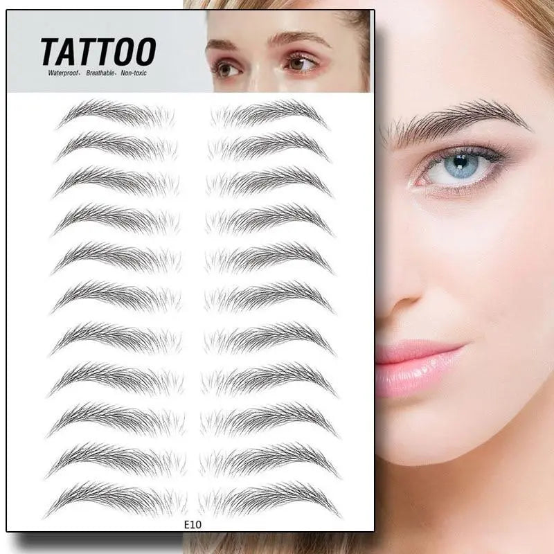 4D Waterproof Eyebrow Tattoo Stickers Health & Beauty-5