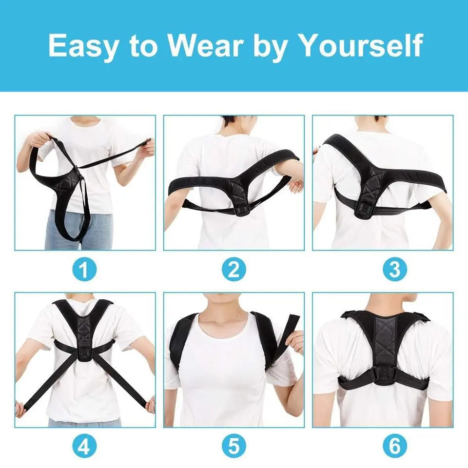 Adjustable Back Posture Corrector Belt Fitness-5