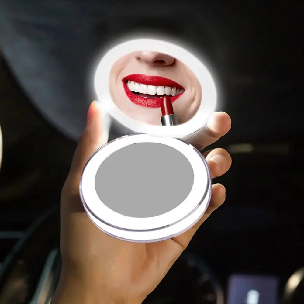 Miroir de maquillage LED rond avec éclairage ajustable haute luminosité