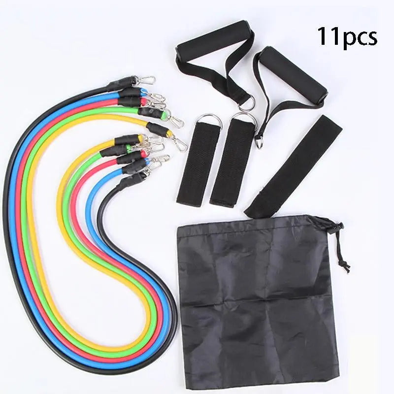 11-Piece Resistance Band Workout Set Fitness-5