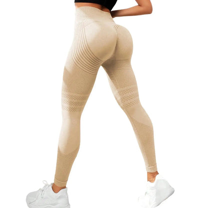 Legging beige anti-cellulite pour femme – legging gainant et extensible