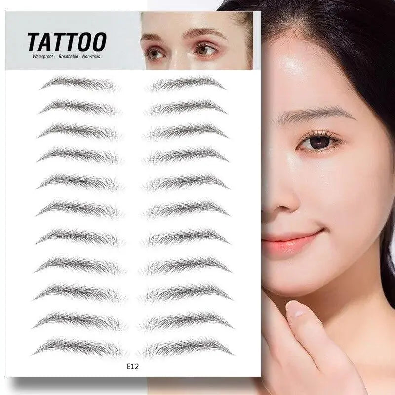 4D Waterproof Eyebrow Tattoo Stickers Health & Beauty-5