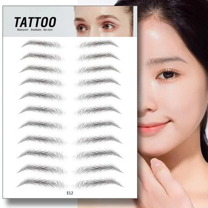 4D Waterproof Eyebrow Tattoo Stickers Health & Beauty-5