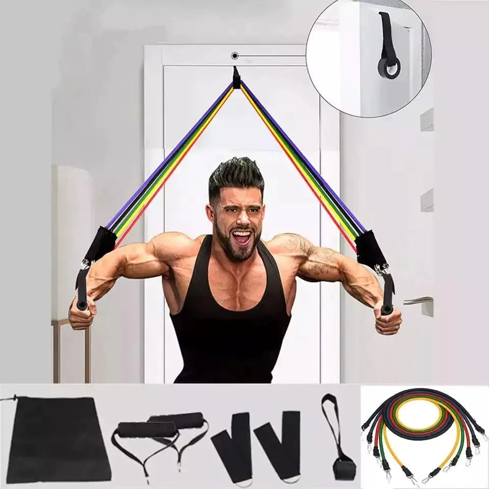 11-Piece Resistance Band Workout Set Fitness-5