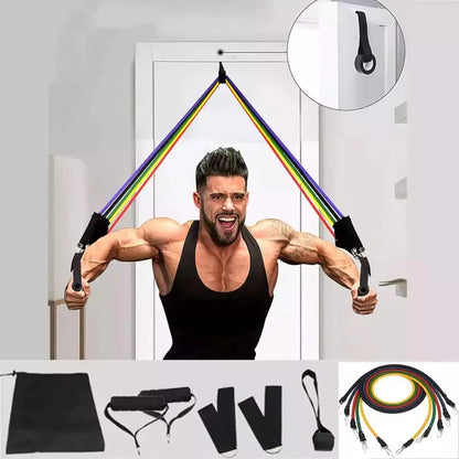 11-Piece Resistance Band Workout Set Fitness-5