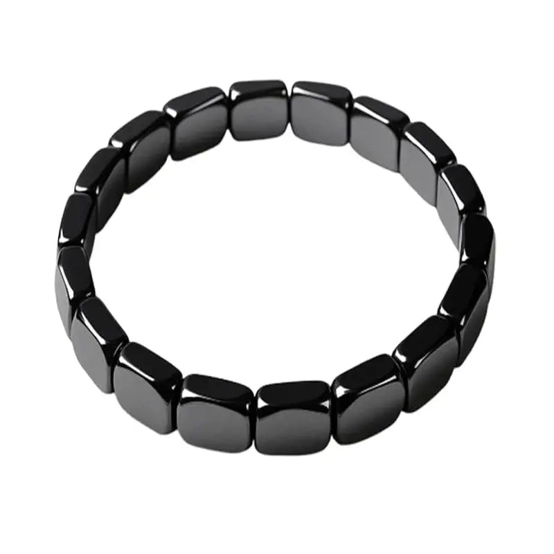 Bracelet extensible en hématite noire – bijou minimaliste et moderne pour homme